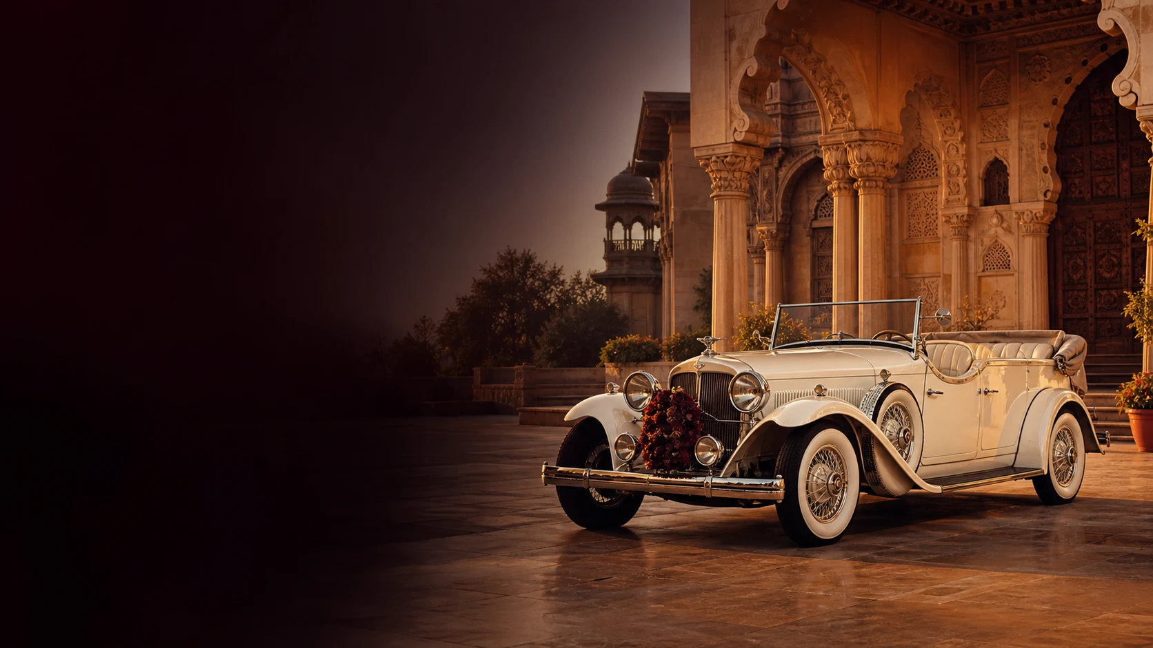 A grand arrival – Vintage car experience for weddings in Gujarat